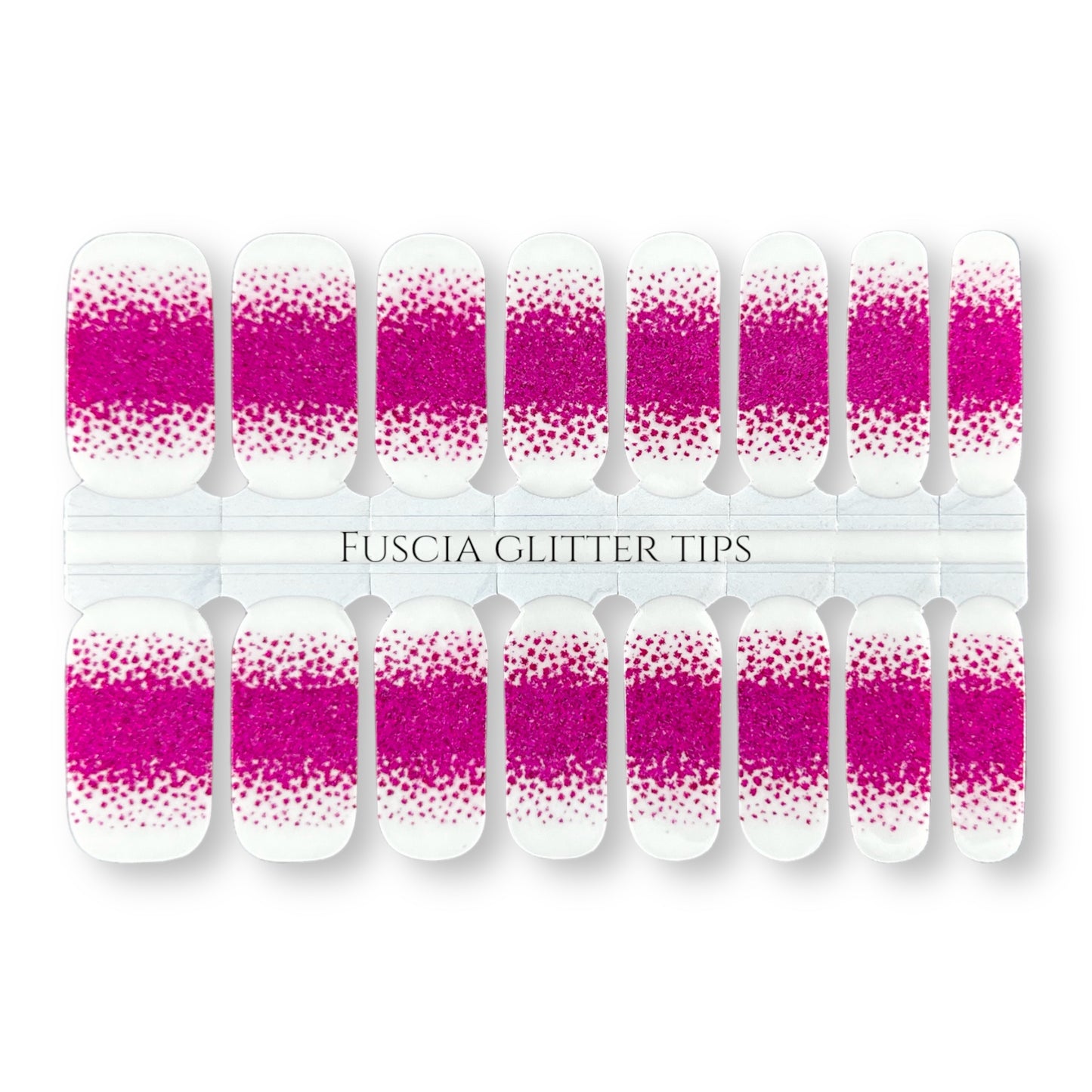 FUSCIA GLITTER TIPS