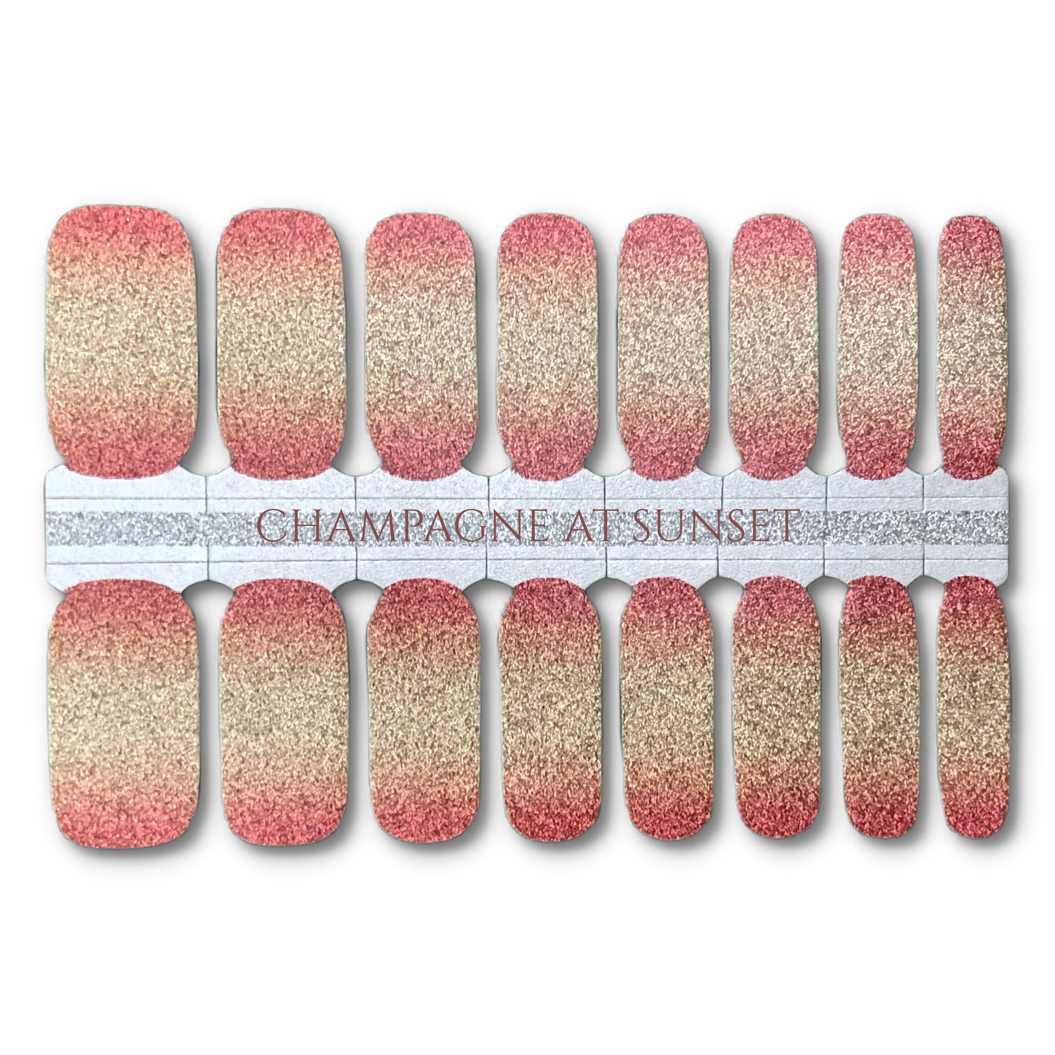 New Years Sparkling Champagne Nail Polish Gel Wraps – Off Color Nails