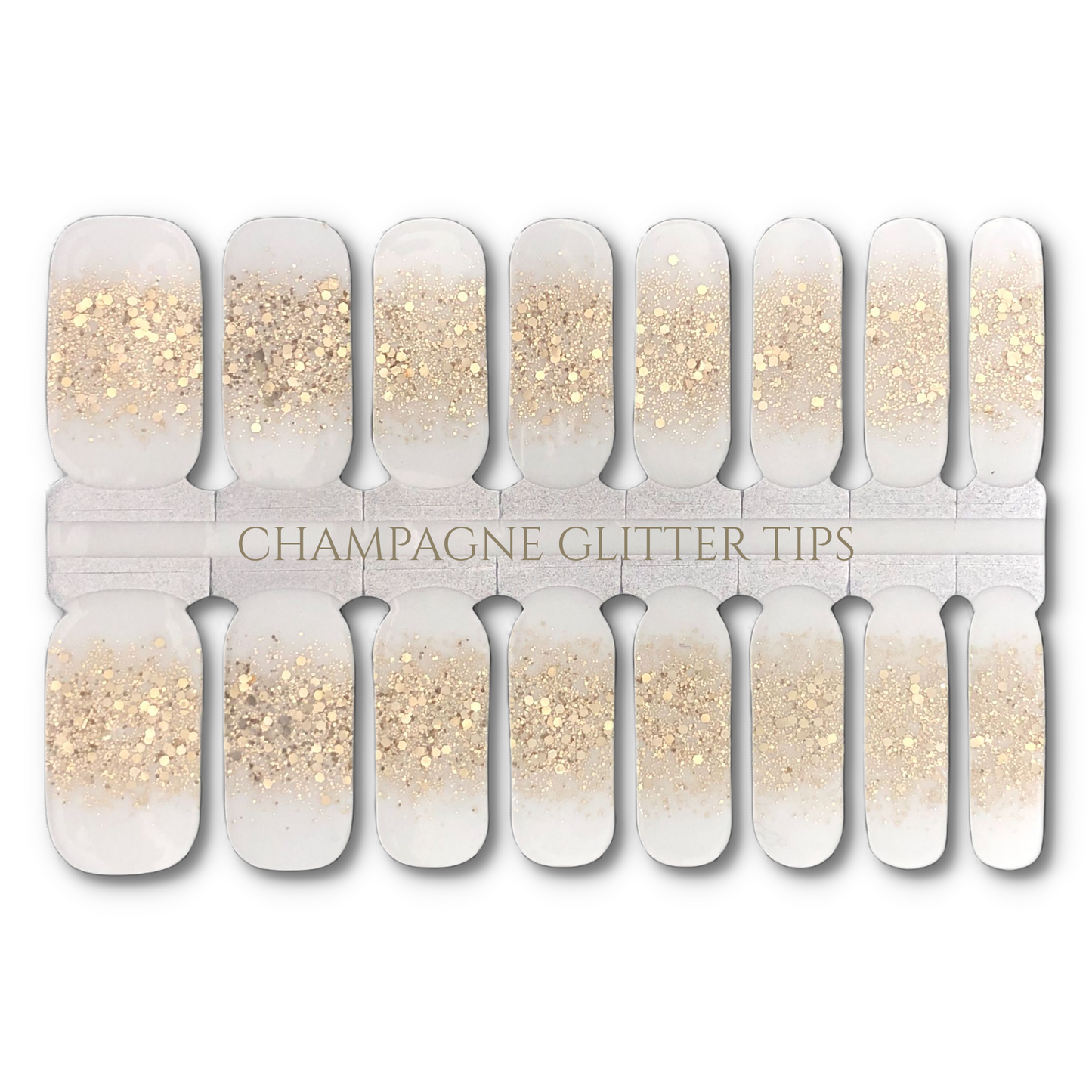 CHAMPAGNE GLITTER TIPS